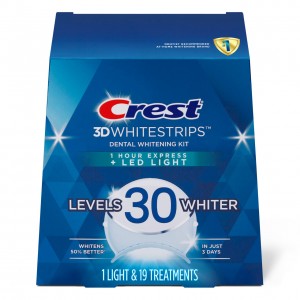 Oral-B Crest 3DWhitestrips Dental Whitening Kit 1 Hour Express + LED Tarvikkeet Vaalean | FI_OB13563