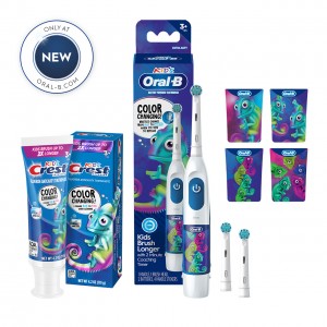 Oral-B Crest Color Changing Battery Kimput Valkoinen Sininen | FI_OB60102